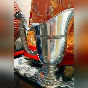 Beautiful Pewter pitcher ~12inches tall